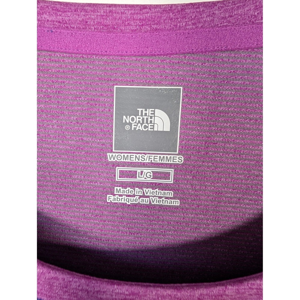 The North Face Shirt Womens Large‎ Purple FlashDry Short Sleeve Athletic Running - Picture 2 of 11